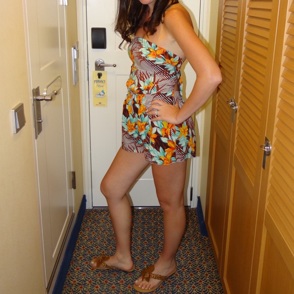 Forever 21 Tube Top Shorts Jumpsuit/Romper